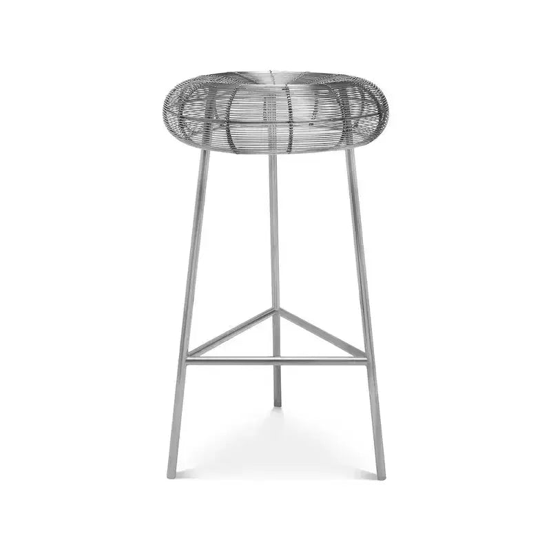 Meridian Furniture,Tuscany Silver Metal Counter Stool