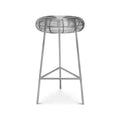 Meridian Furniture,Tuscany Silver Metal Counter Stool