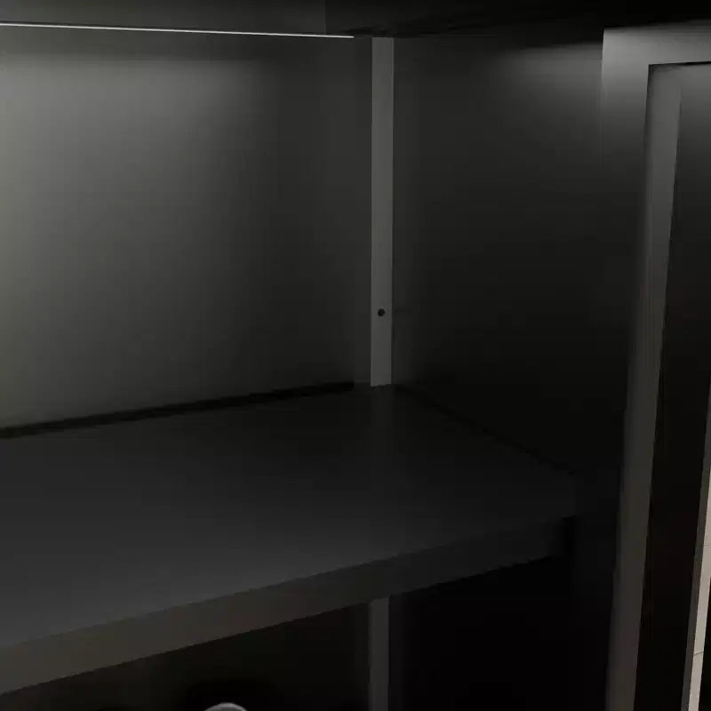 Mueble Organizador Moderno de Bambú de 32" con Estantes