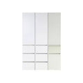 HomeStock 70.9 in.H x 17.72 in.W White Wood Composite Closet System for Universal Storage with Storage Bins
