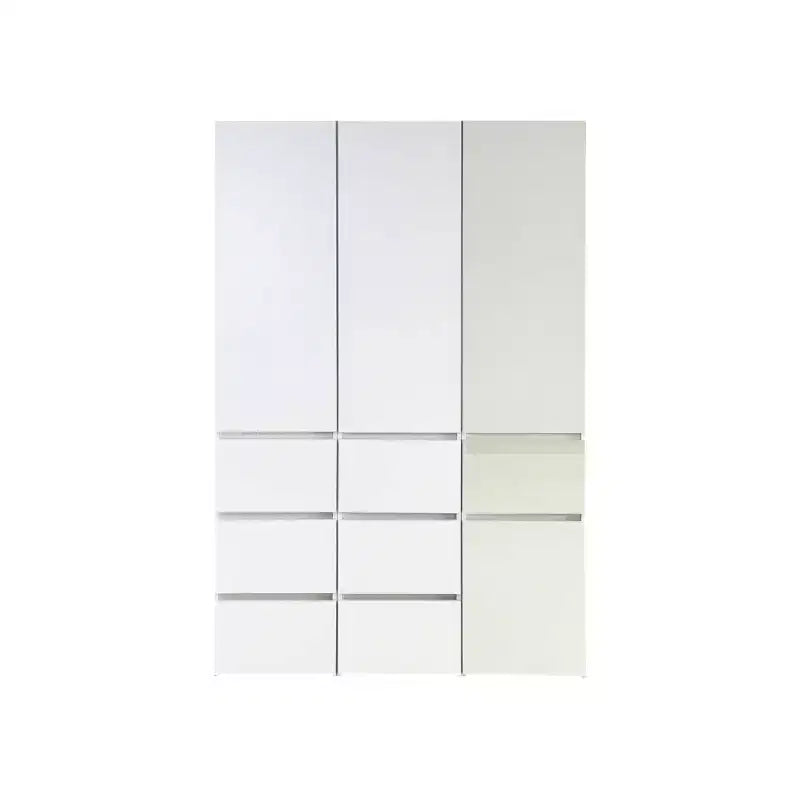 HomeStock 70.9 in.H x 17.72 in.W White Wood Composite Closet System for Universal Storage with Storage Bins