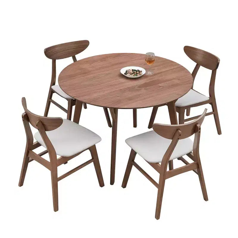 Mesa de Comedor Redonda Moderna de 42", Mesa de Cocina para 4 Personas, para Sala de Estar, Apartamento, Restaurante