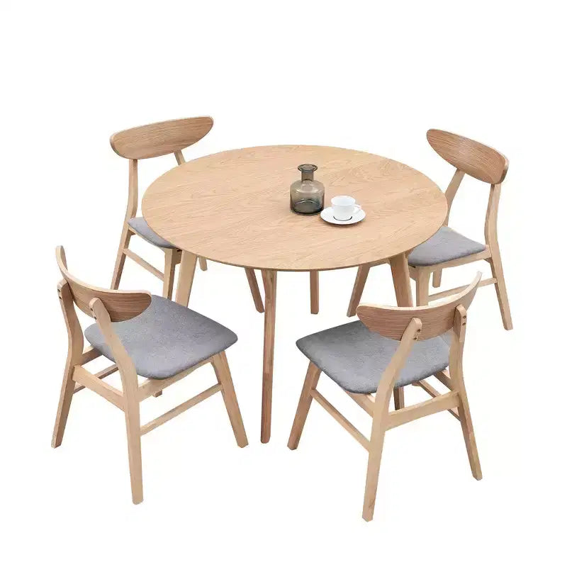 Mesa de Comedor Redonda Moderna de 42", Mesa de Cocina para 4 Personas, para Sala de Estar, Apartamento, Restaurante
