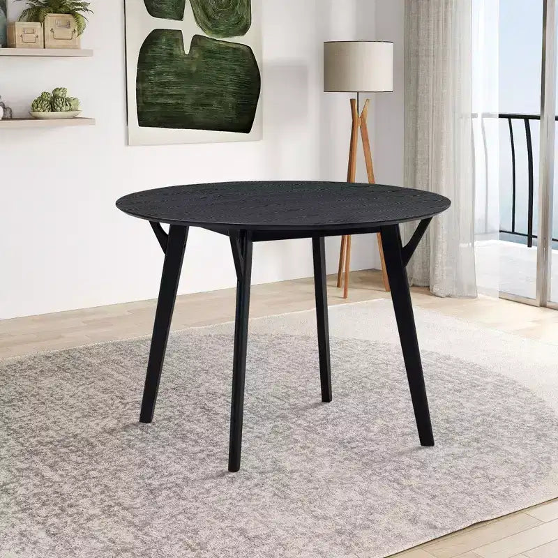Okak Modern Round Dining Table 42 Kitchen Table Wooden Dining Table for 4 People, for Living Room Apartment Restaurant
