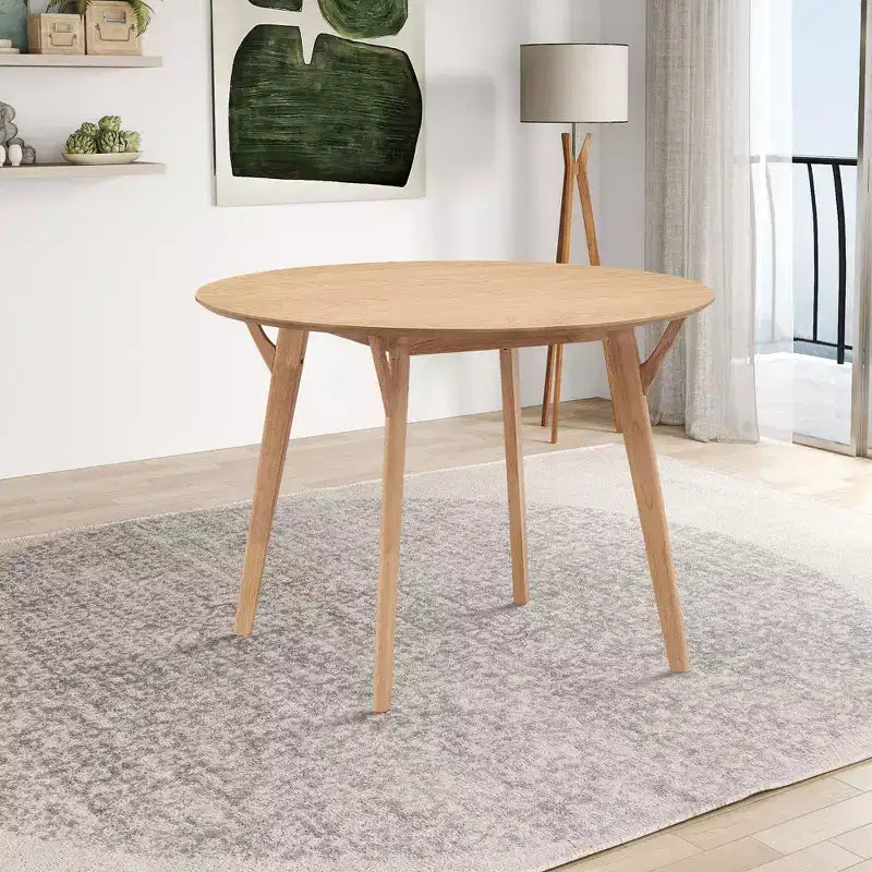 Mesa de Comedor Redonda Moderna de 42", Mesa de Cocina para 4 Personas, para Sala de Estar, Apartamento, Restaurante