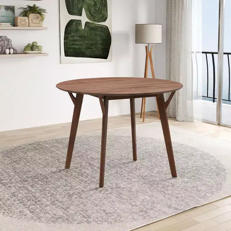 Mesa de Comedor Redonda Moderna de 42", Mesa de Cocina para 4 Personas, para Sala de Estar, Apartamento, Restaurante