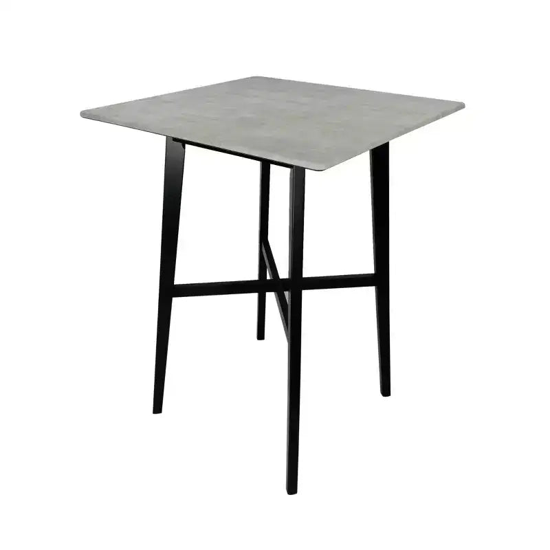 Mesa de comedor moderna con patas de madera de caucho, mesa alta de cocina para comedor
