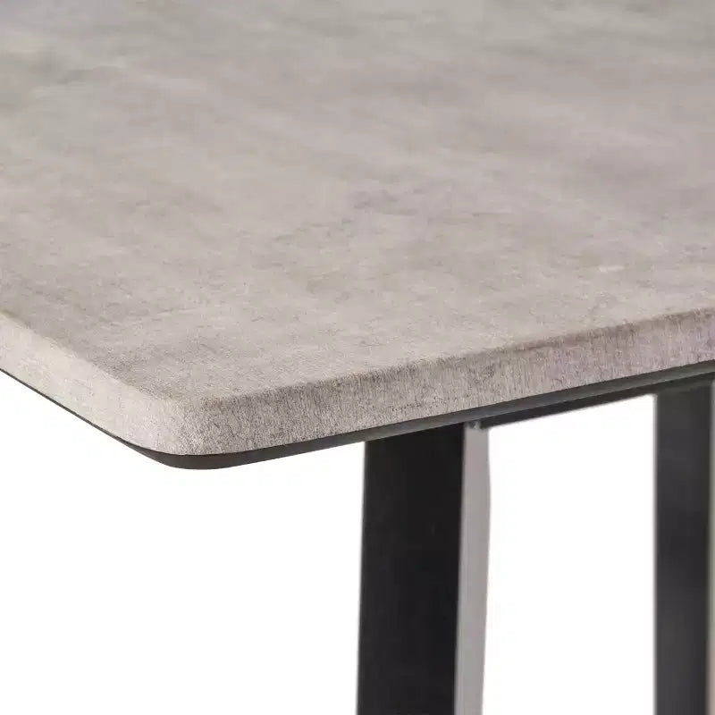 Mesa de comedor moderna con patas de madera de caucho, mesa alta de cocina para comedor