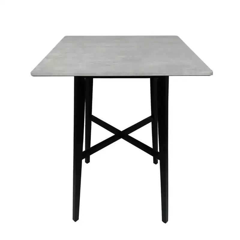 Mesa de comedor moderna con patas de madera de caucho, mesa alta de cocina para comedor