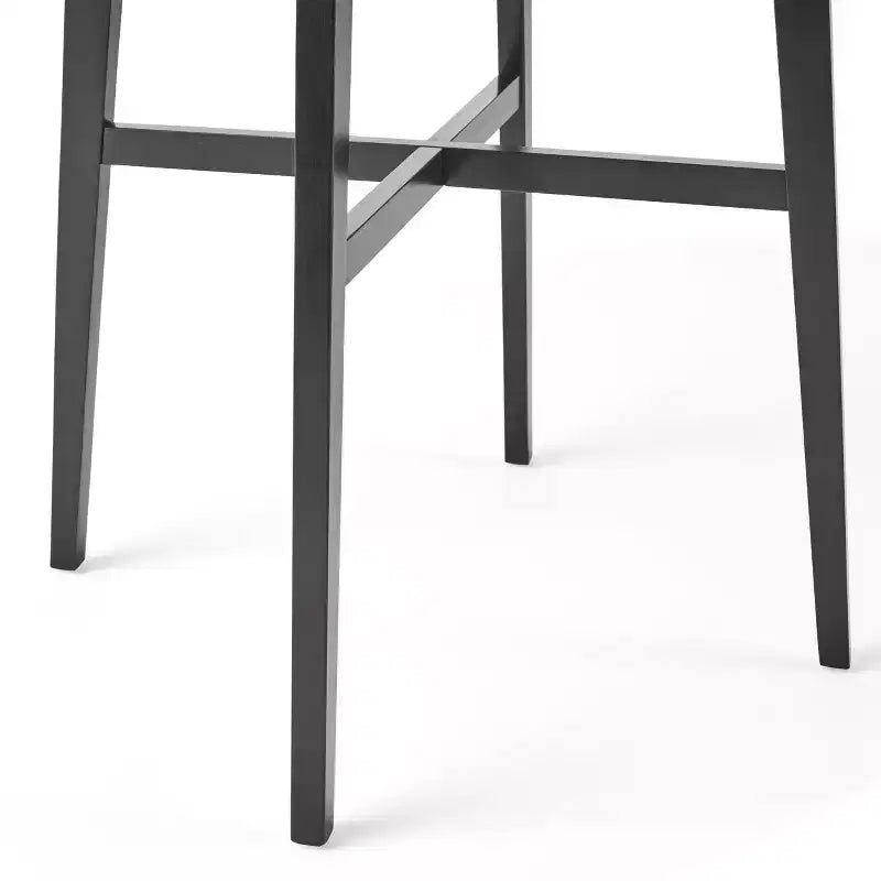 Mesa de comedor moderna con patas de madera de caucho, mesa alta de cocina para comedor