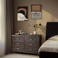 Karl Home 6-Drawer Brown MDF (Medium-Density Fiberboard) 47.24in. W Chest of Drawer