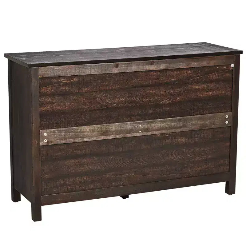 Cómoda de 6 cajones de MDF marrón de 120 cm de ancho