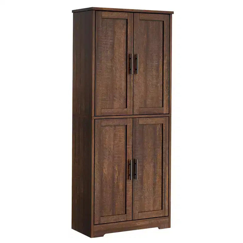 Alacena moderna de 70" - Estantería ajustable con puertas para cocina, baño y sala de estar