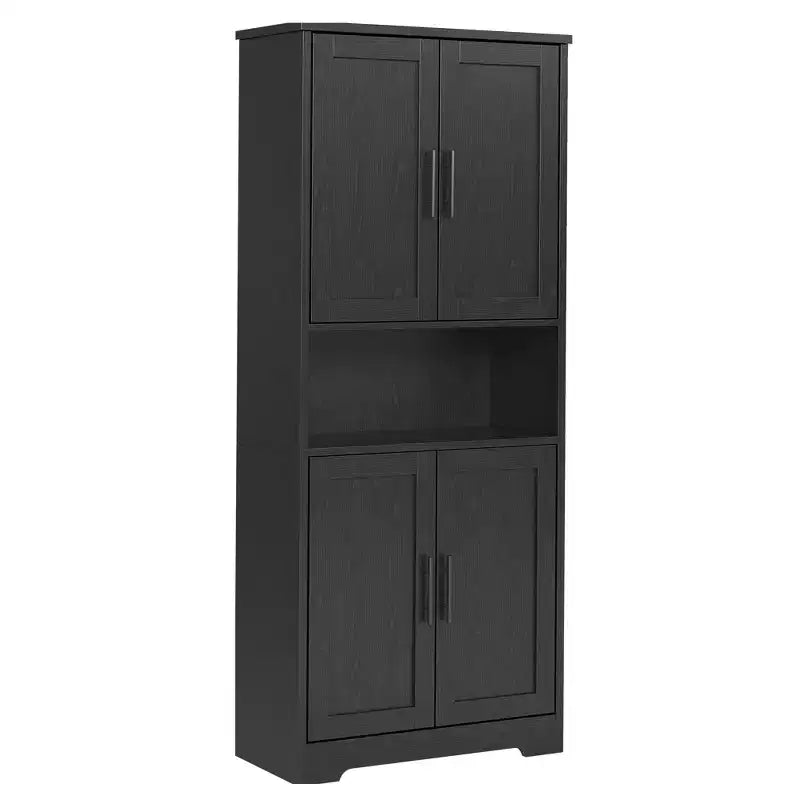 Alacena moderna de 70" - Estantería ajustable con puertas para cocina, baño y sala de estar