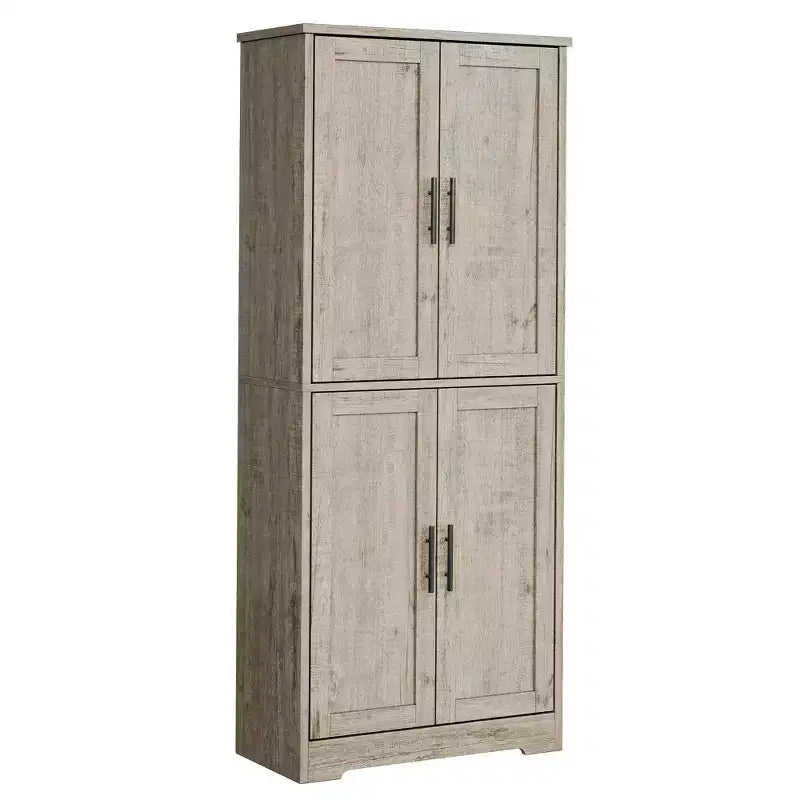 Alacena moderna de 70" - Estantería ajustable con puertas para cocina, baño y sala de estar