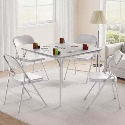 COZONY 38 Folding Card Table, PU Padded Game Table w/ Steel Frame for Parties & Game Nights