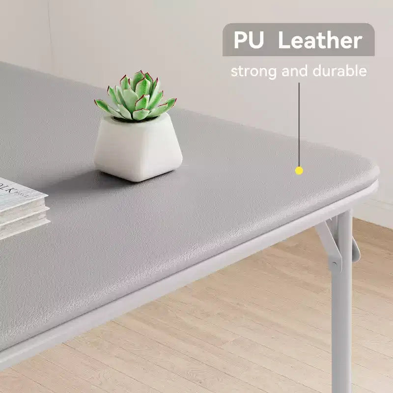 Mesa de juego plegable de 96,5 cm, mesa de juego acolchada de PU con estructura de acero para fiestas y noches de juegos