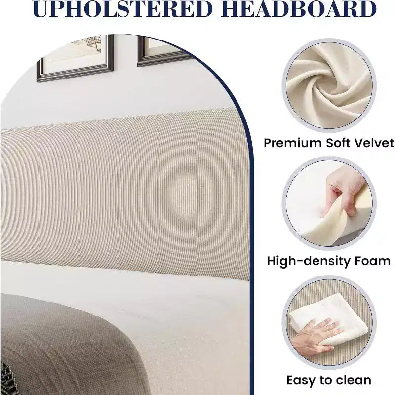 Base de cama King con cabecero alado, cama tipo plataforma tapizada en terciopelo, no necesita somier, soporte de listones de madera, sin ruidos, fácil montaje