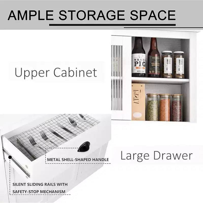 Bar compacto - Almacenamiento de vino con estantes ajustables y soporte para copas