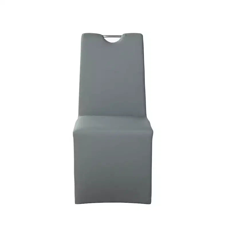 Silla lateral tapizada contemporánea con respaldo de asa