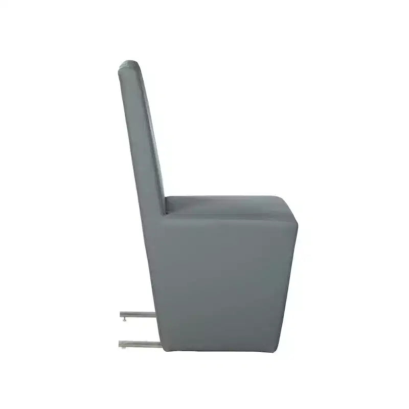 Silla lateral tapizada contemporánea con respaldo de asa