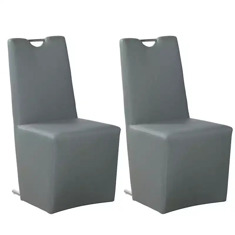 Silla lateral tapizada contemporánea con respaldo de asa