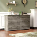 Karl Home 6-Drawer Grey Particle Board 59.06in. W Chest of Drawer