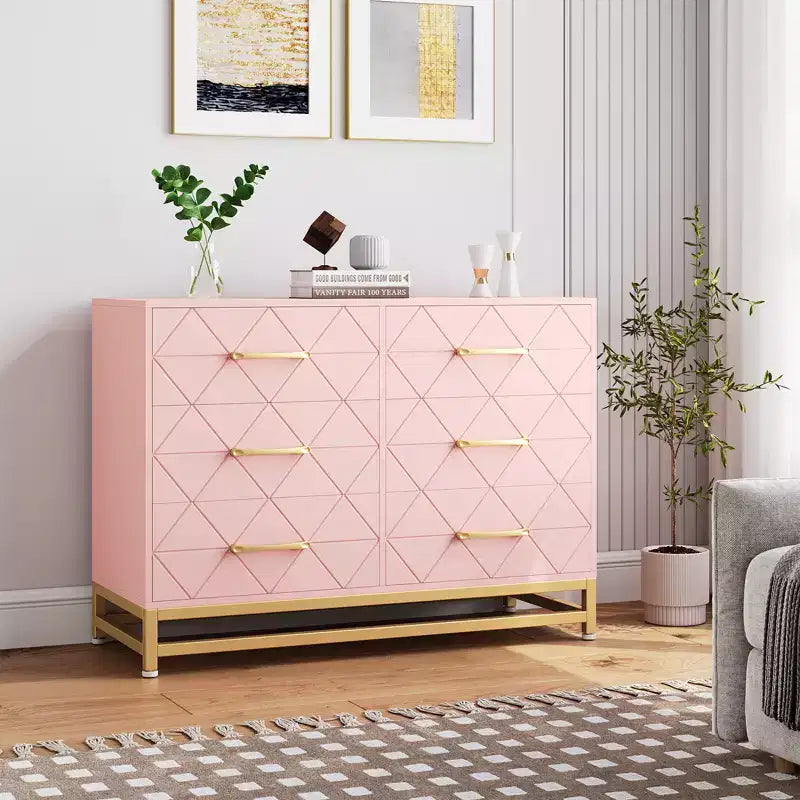 Wood Dressers Chest of Drawer Dressers Organizer TV Stand Dresser and Storage Cabinet, Dresser with drawers for Bedroom