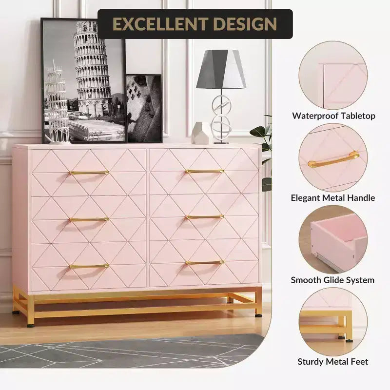 Tocadores de madera, cómodas con cajones, organizador de cómoda, cómoda para TV y mueble de almacenamiento, cómoda con cajones para dormitorio