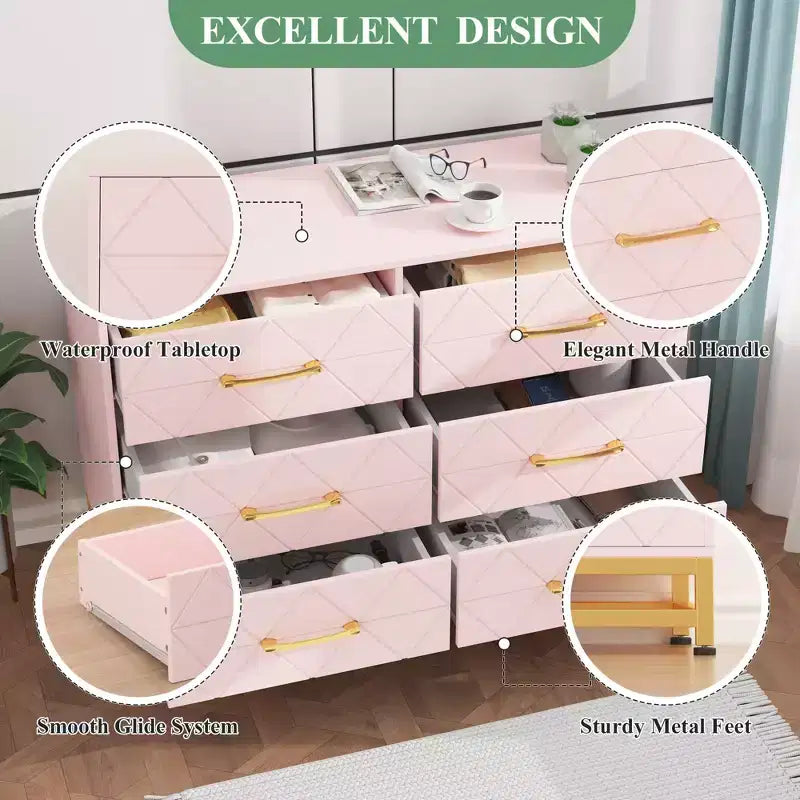 Tocadores de madera, cómodas con cajones, organizador de cómoda, cómoda para TV y mueble de almacenamiento, cómoda con cajones para dormitorio