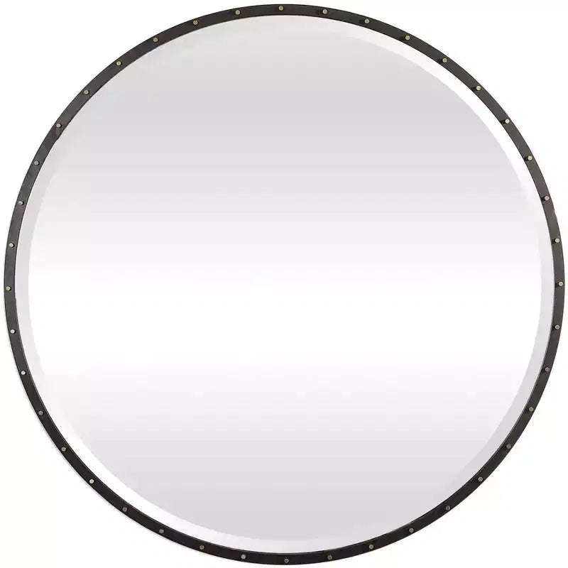 Uttermost Benedo Rustic Black 42 Round Oversized Mirror