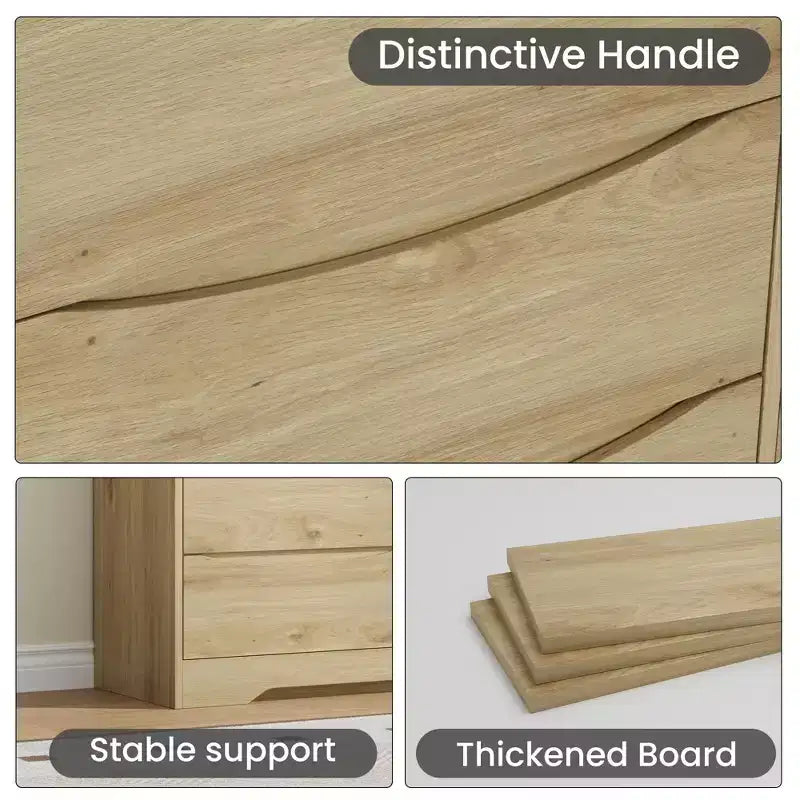 Cómoda de madera con 8 cajones, armario moderno con almacenamiento profundo, cómoda grande, cómoda de almacenamiento larga para dormitorio, sala de estar, pasillo