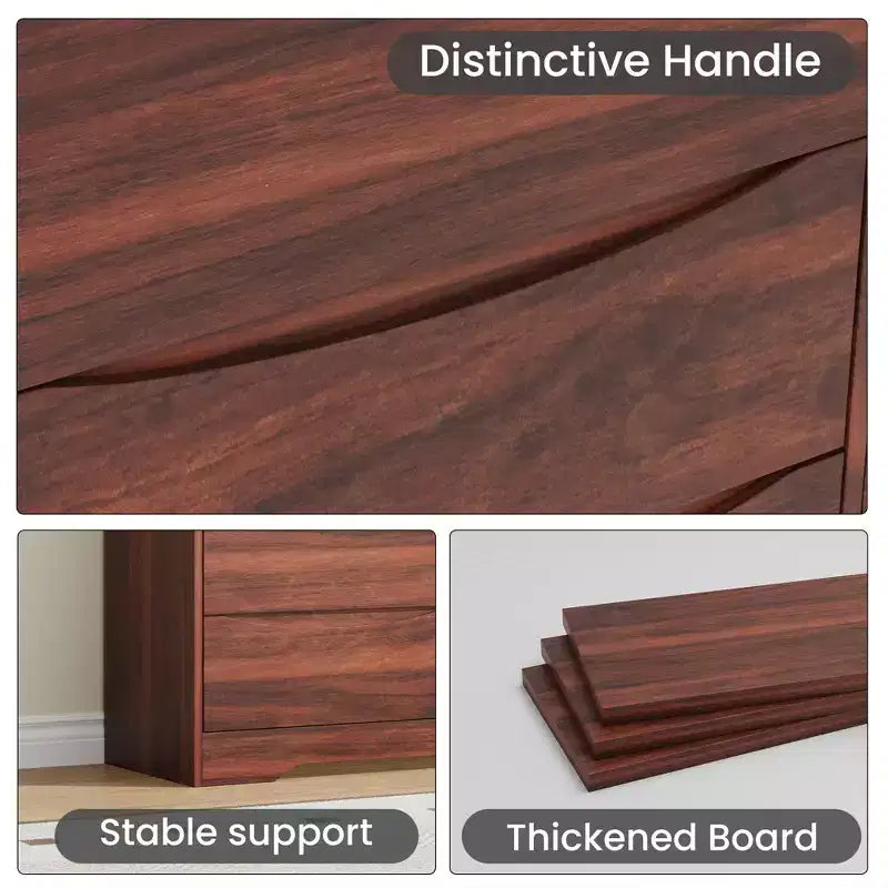 Cómoda de madera con 8 cajones, armario moderno con almacenamiento profundo, cómoda grande, cómoda de almacenamiento larga para dormitorio, sala de estar, pasillo
