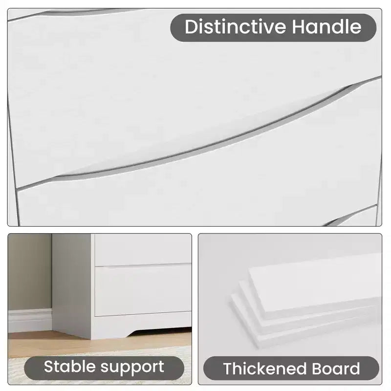 Cómoda de madera con 8 cajones, armario moderno con almacenamiento profundo, cómoda grande, cómoda de almacenamiento larga para dormitorio, sala de estar, pasillo