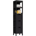 Yaheetech Modern Bathroom Storage Cabinet with 3 Drawers and 2 Open Shelves