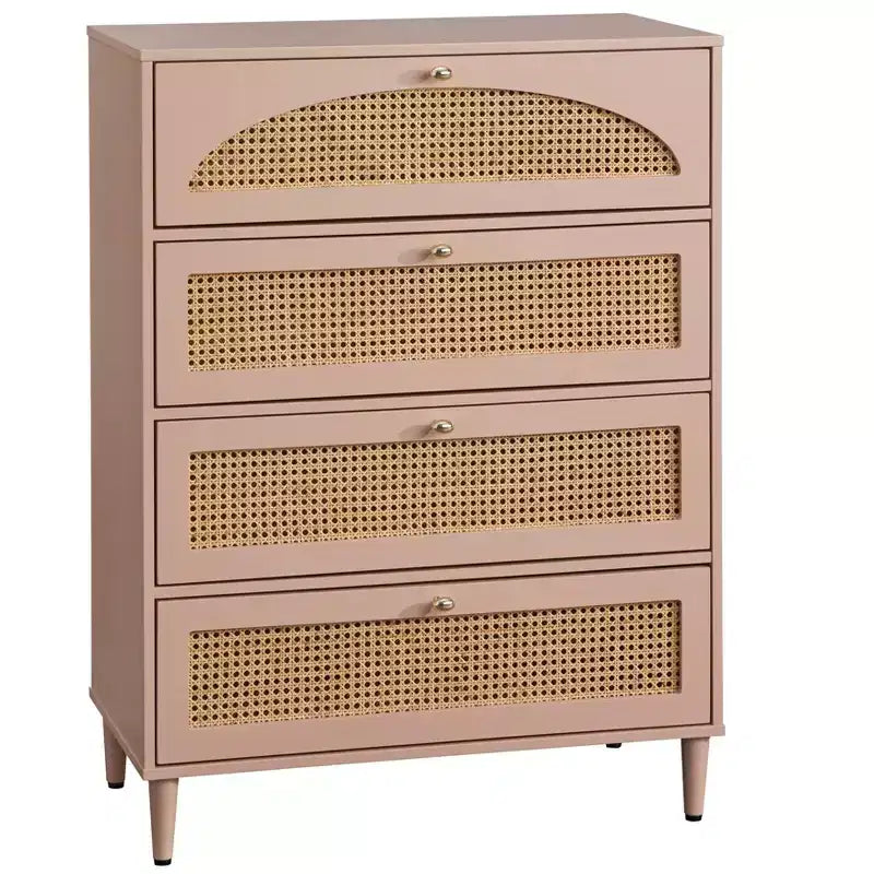 Lifestorey Taylor Mid Century Modern 4 Drawer Chest Dresser