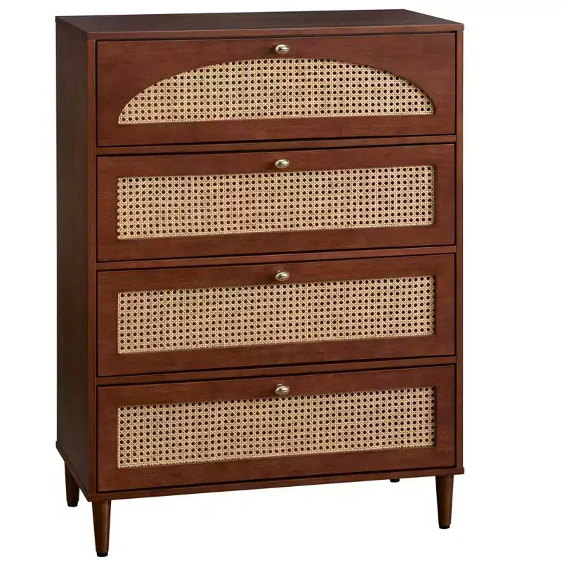 Cómoda de 4 cajones de estilo Mid Century Modern