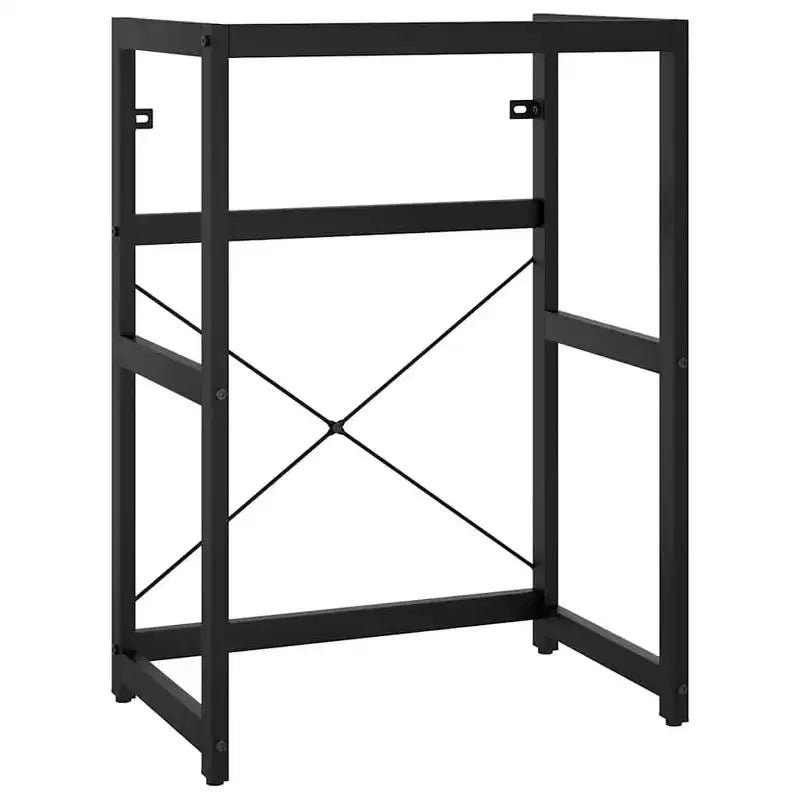 vidaXL Bathroom Washbasin Frame Black Powder-coated iron 23.2x15.0x32.7 in