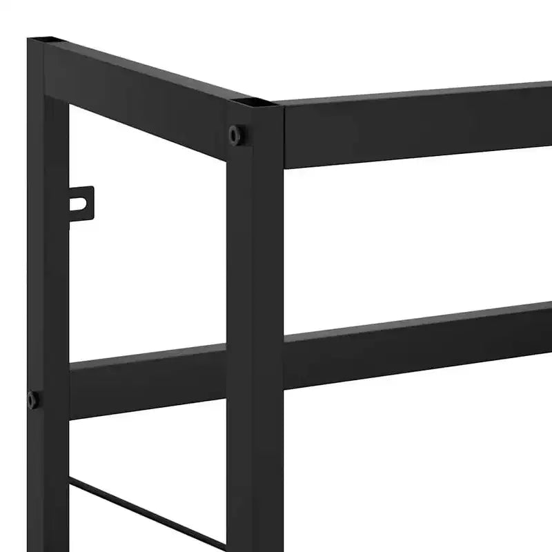 Marco de lavabo de baño de hierro con recubrimiento de polvo negro de 59x38x83 cm
