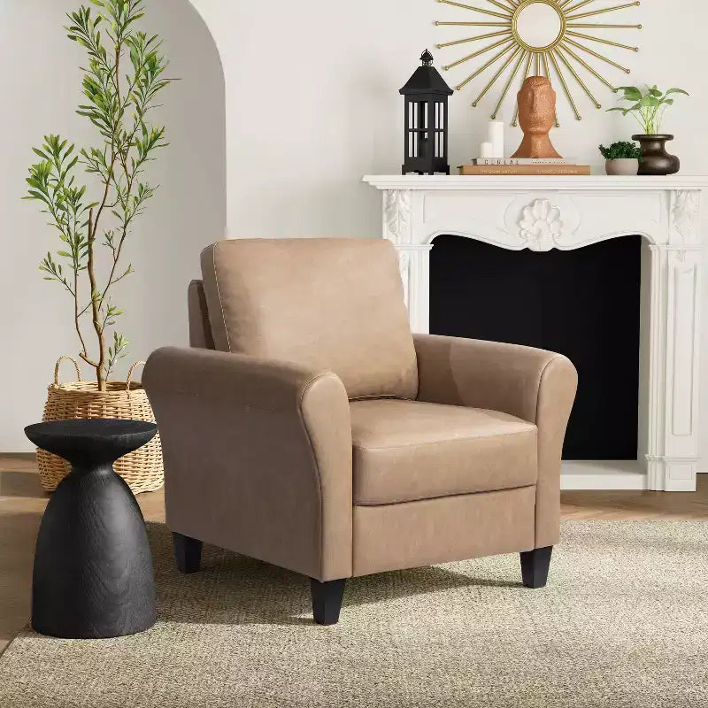 Lifestyle Solutions Willow Chair Light Brown Vegan Leather