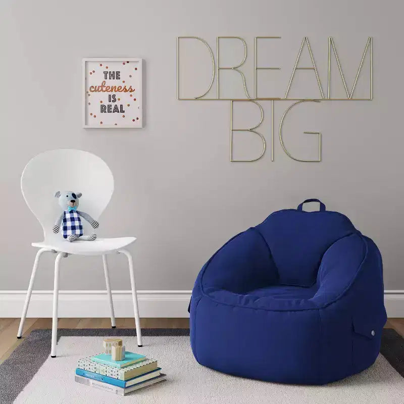 Sillón puf de lona para niños