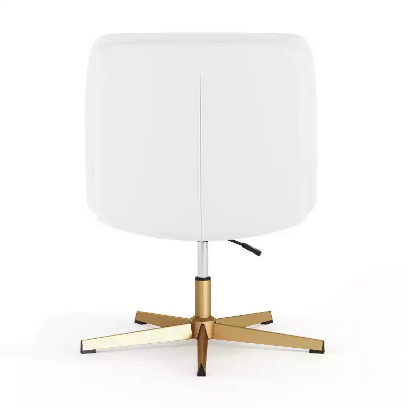 Silla de oficina giratoria sin brazos, de respaldo medio-ancho, fija, con respaldo/asiento tapizado y acolchado, altura ajustable y estructura resistente