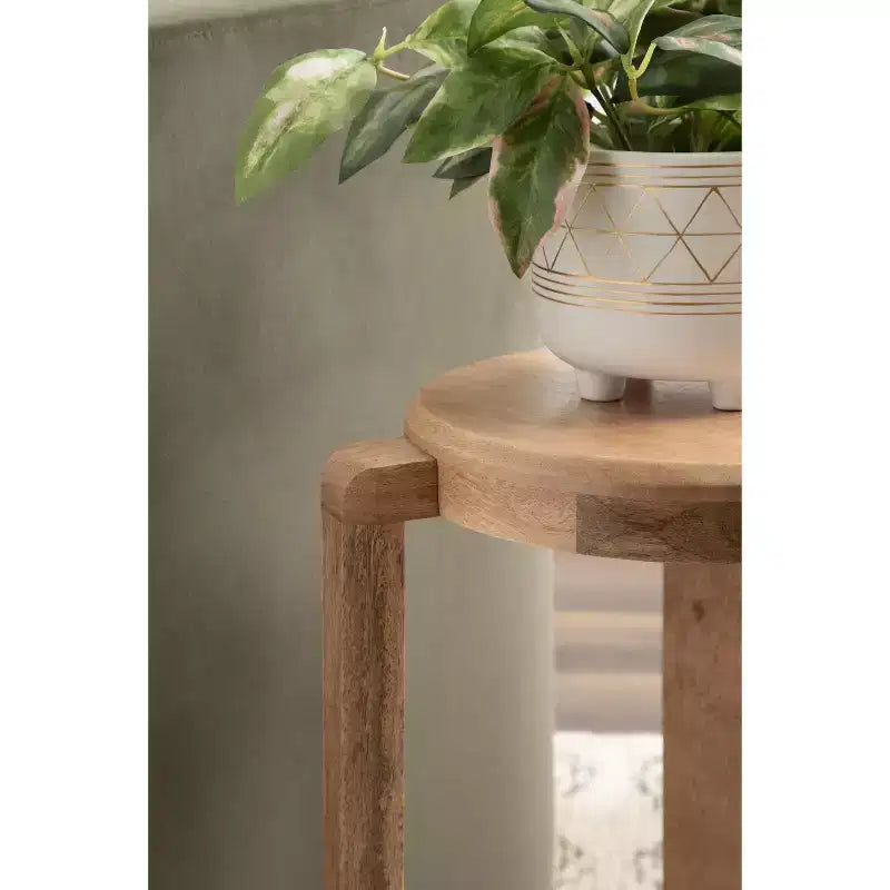 Mesa auxiliar Stuart de madera, 14x14x20, Natural